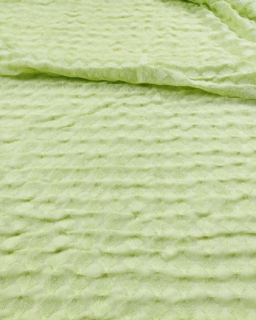 Waffle Jarse Açık Yeşil Renkte TEK EN (En 90 cm x Boy 285 cm)