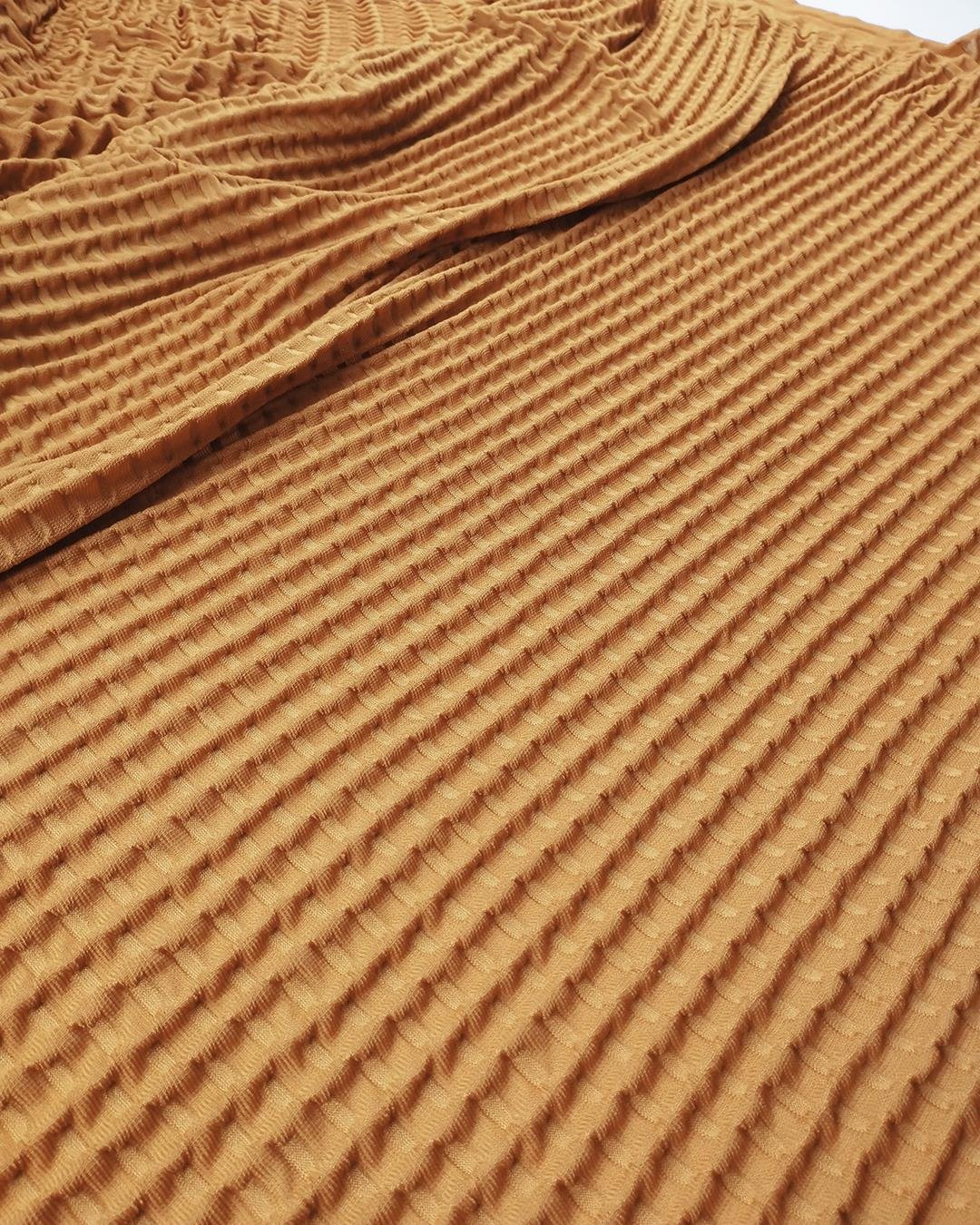 Waffle Jarse Kahve Renkte (En 110 cm x Boy 220 cm)
