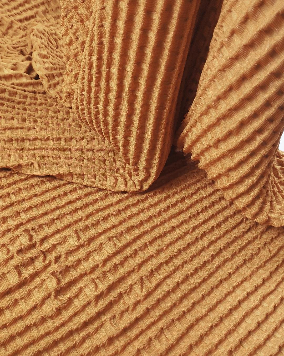 Waffle Jarse Kahve Renkte (En 110 cm x Boy 220 cm)