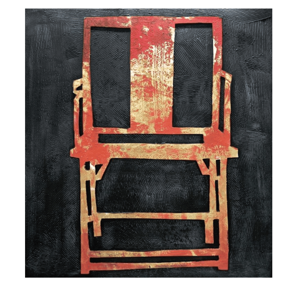 Abstract Chair Yağlı Boya Dokulu TabloYağlı Boya Dokulu Soyut TablolarTablolife