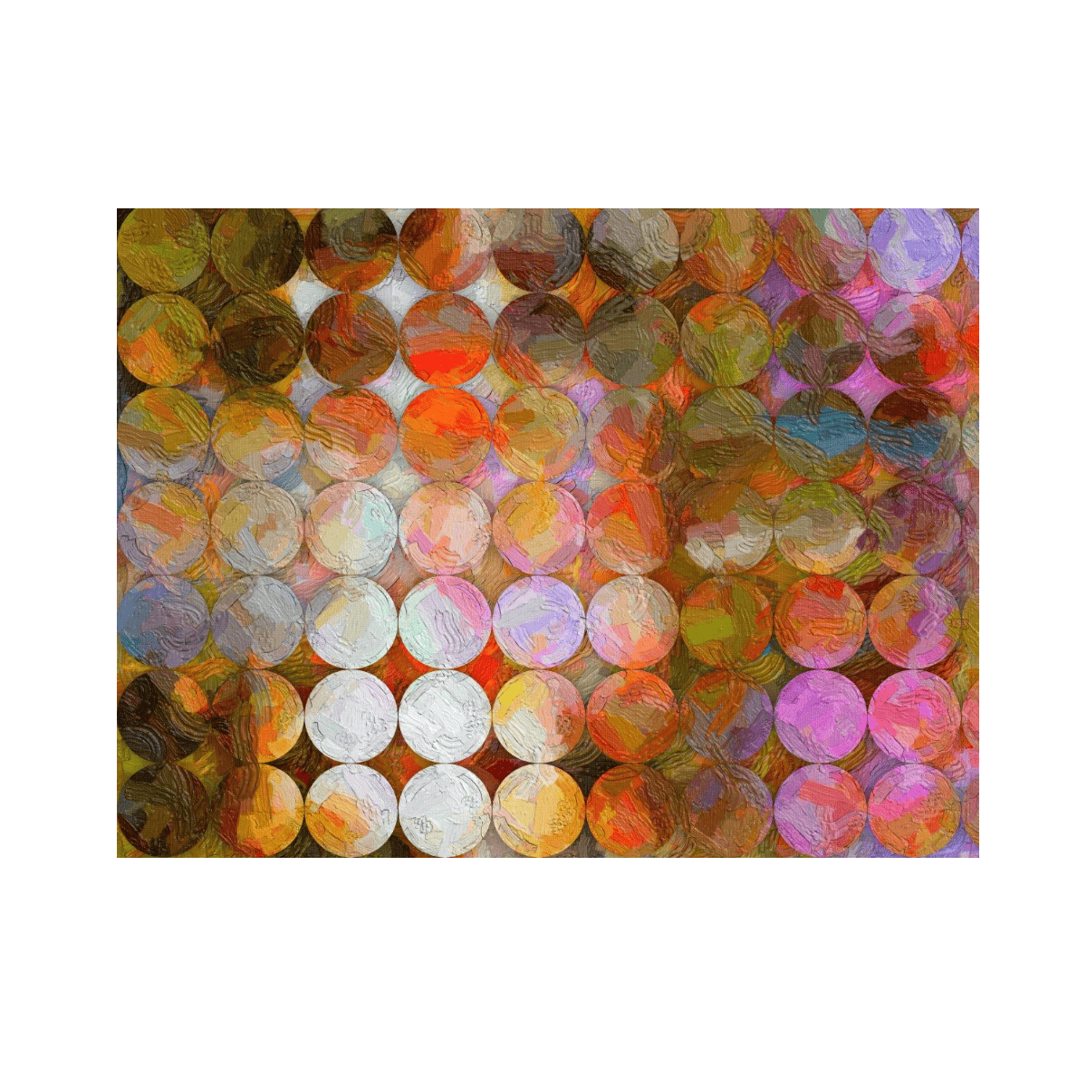 Abstract Circles Yağlı Boya Dokulu TabloYağlı Boya Dokulu Soyut TablolarTablolife