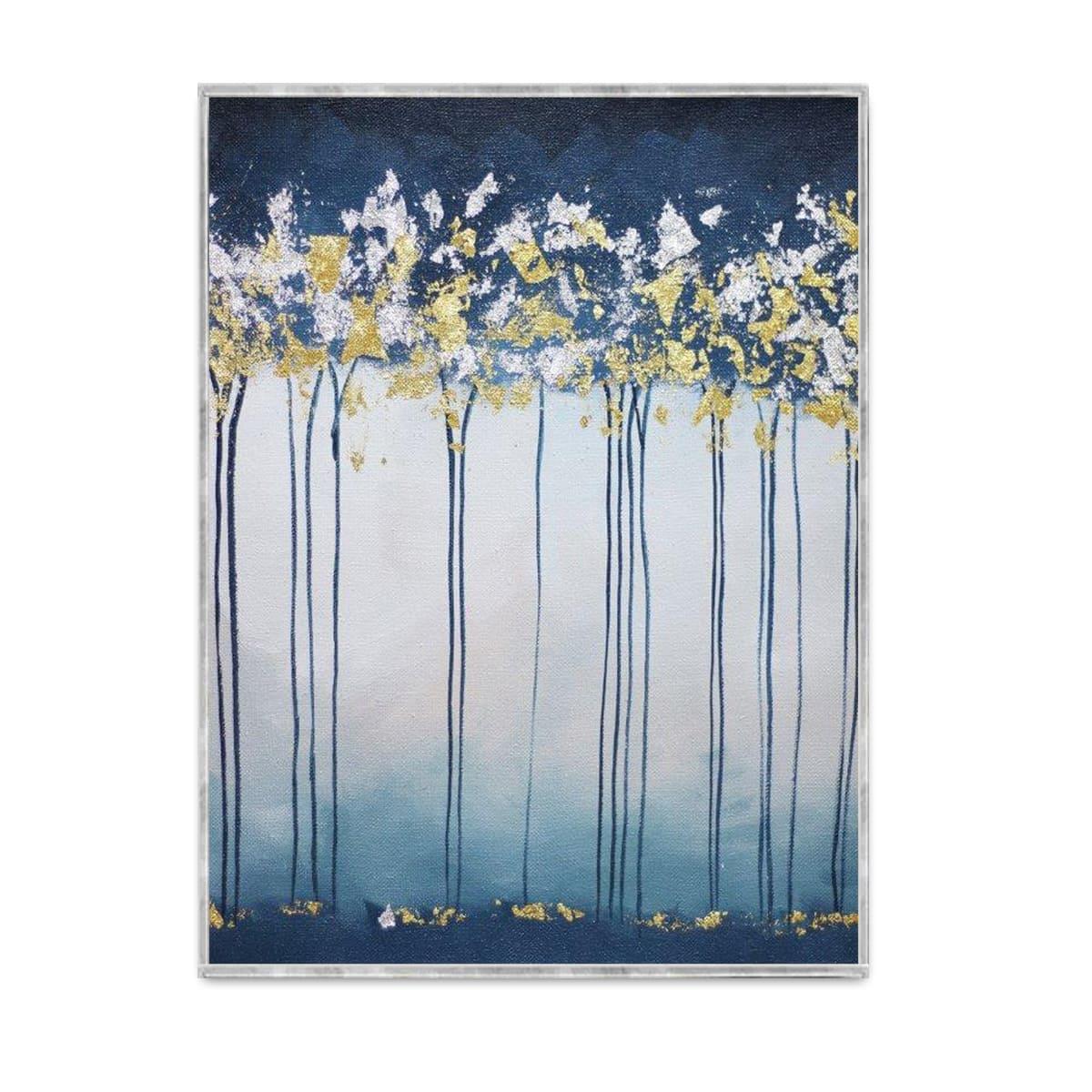 Abstract Golden Forest Yağlı Boya Dokulu TabloYağlı Boya Dokulu Soyut TablolarTablolife