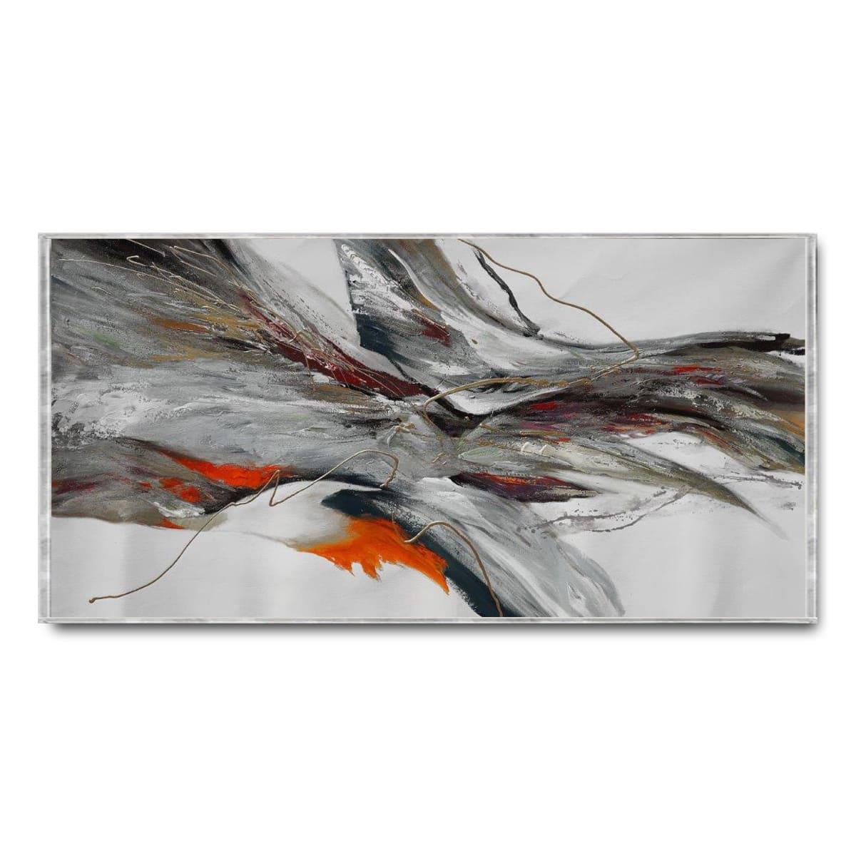 Abstract Gray Shake Yağlı Boya Dokulu TabloYağlı Boya Dokulu Soyut TablolarTablolife