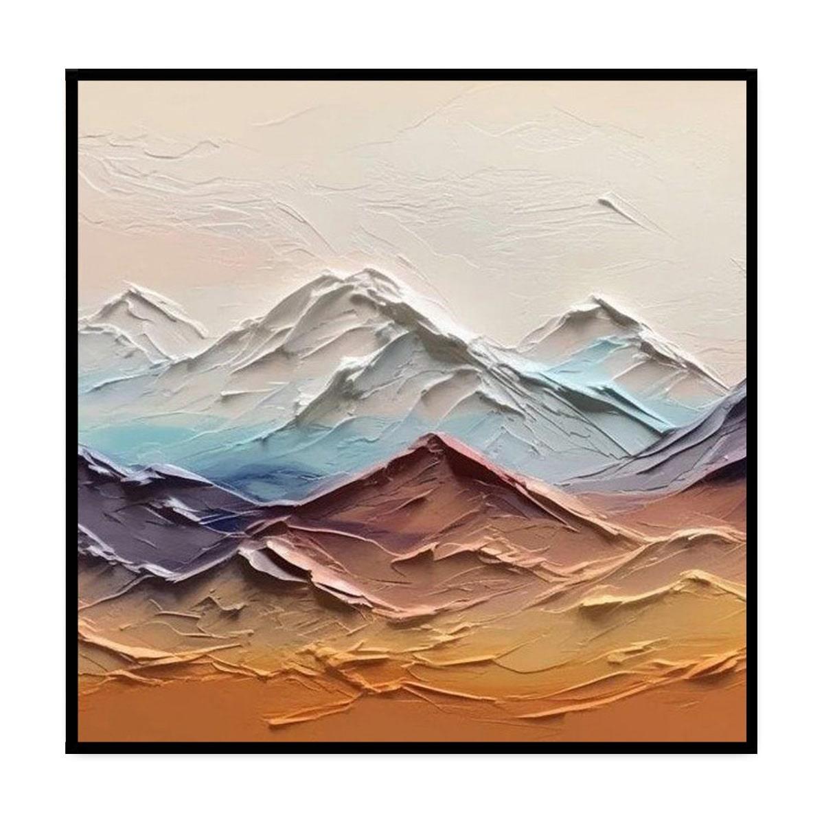 Abstract Mountains İkili Set 3D Yoğun Yağlı Boya Tablo3D Yoğun Yağlı Boya TablolarTablolife