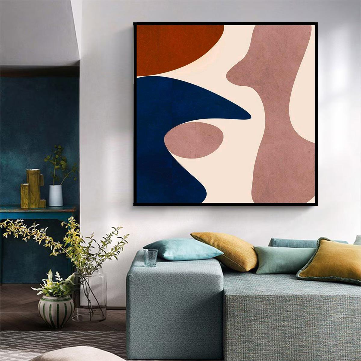 Abstract Shapes Yağlı Boya Dokulu TabloYağlı Boya Dokulu Soyut TablolarTablolife