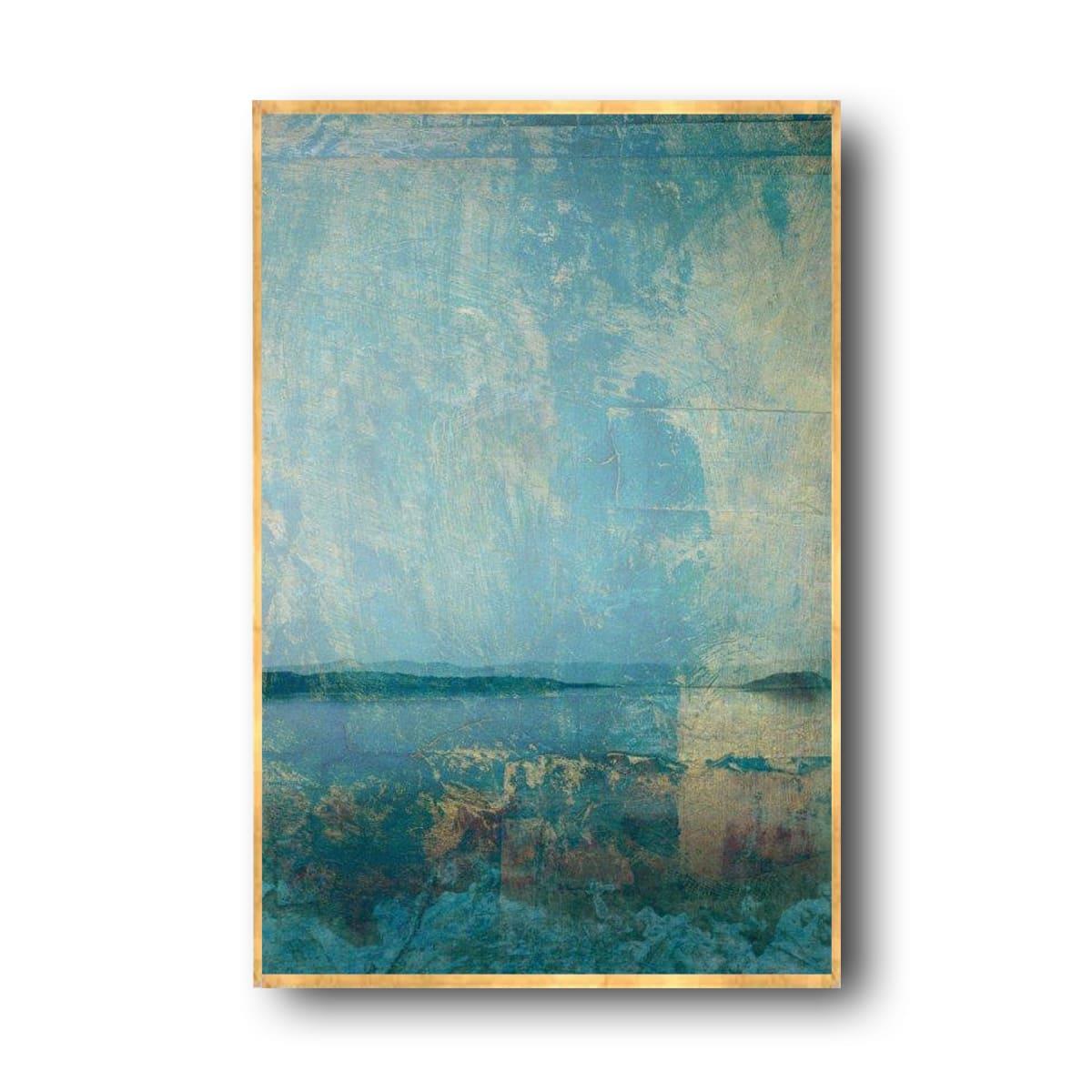 Abstract Turquoise Space Yağlı Boya Dokulu TabloYağlı Boya Dokulu Soyut TablolarTablolife