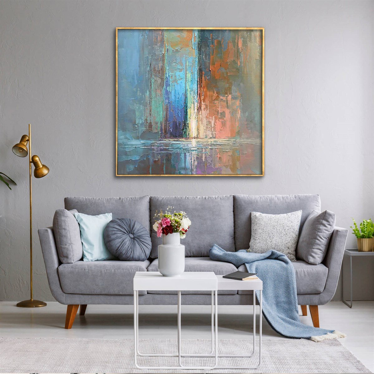 Abstract Waterfall - Yağlı Boya Dokulu TabloSoyutTablolife.com