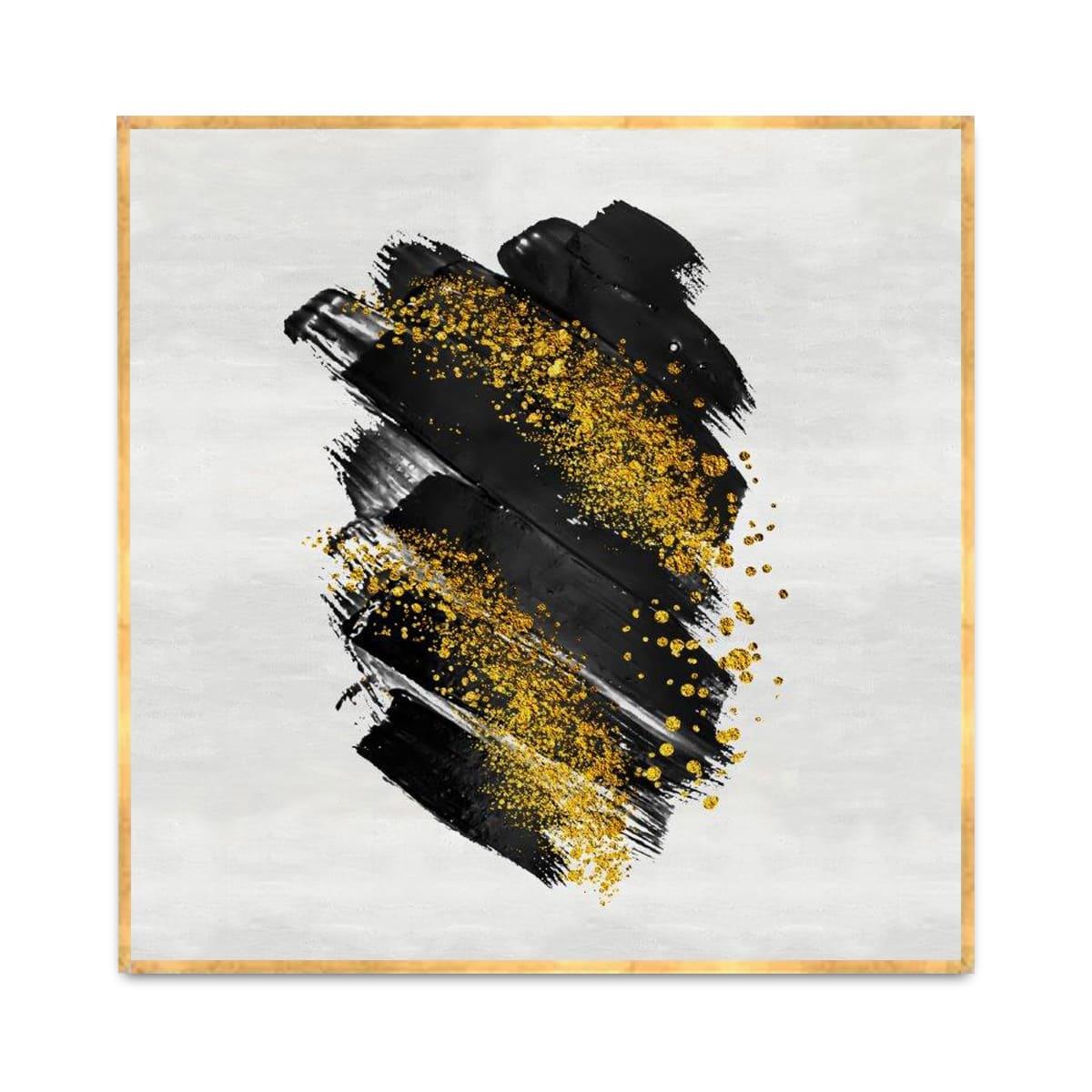 Altın Tozu Yağlı Boya Dokulu TabloYağlı Boya Dokulu Soyut TablolarTablolife