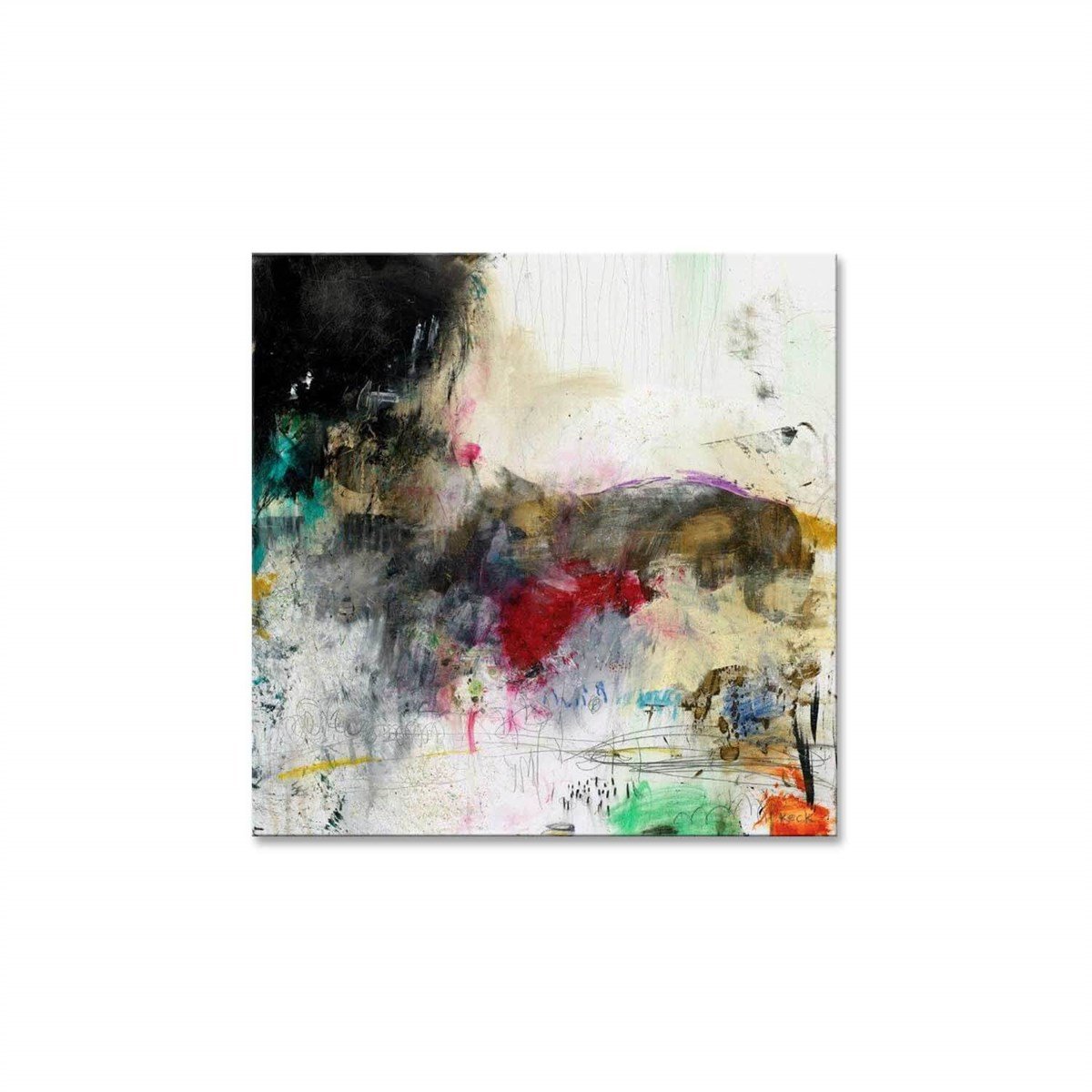 Behind The Dark - Yağlı Boya Dokulu TabloYağlı Boya Dokulu Soyut TablolarTablolife.com