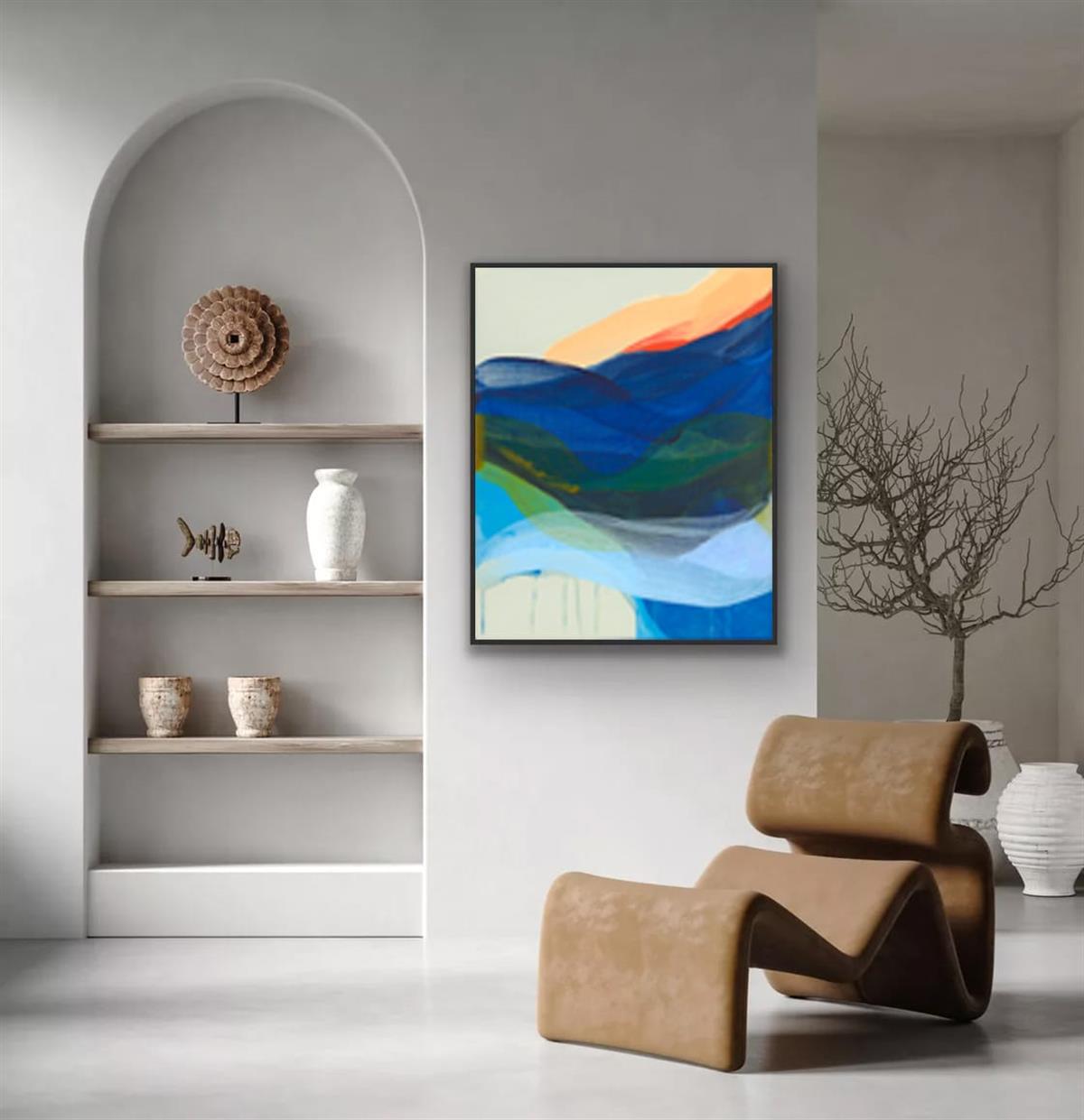 Berge Yağlı Boya Dokulu TabloYağlı Boya Dokulu Soyut TablolarTablolife.com