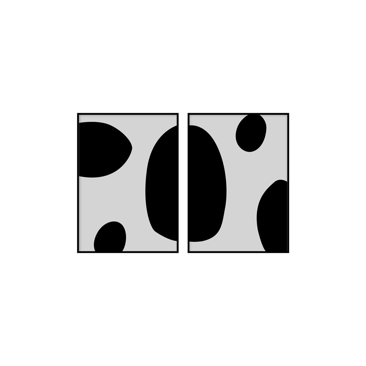 Black Dots Çerçeveli Poster SetiPosterlerTablolife.com