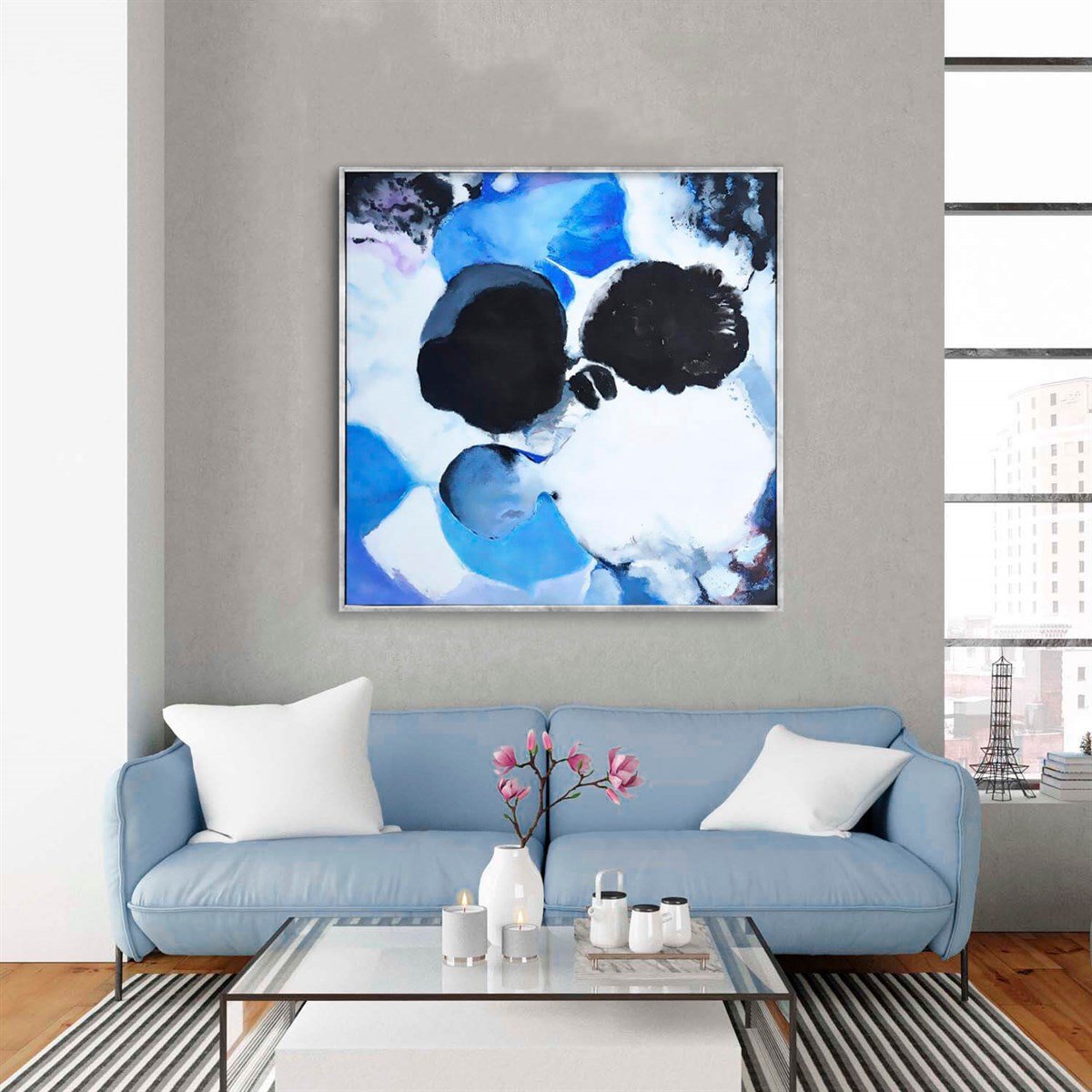 Blue Dream - Yağlı Boya Dokulu TabloSoyutTablolife