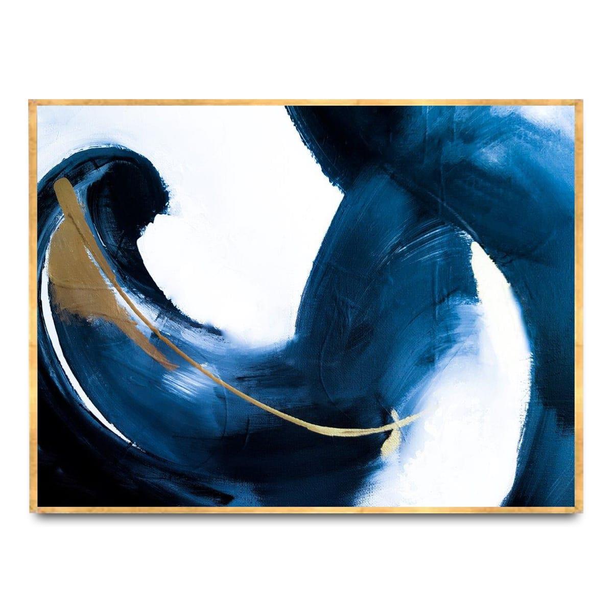 Blue Liquid Yağlı Boya Dokulu TabloYağlı Boya Dokulu Soyut TablolarTablolife