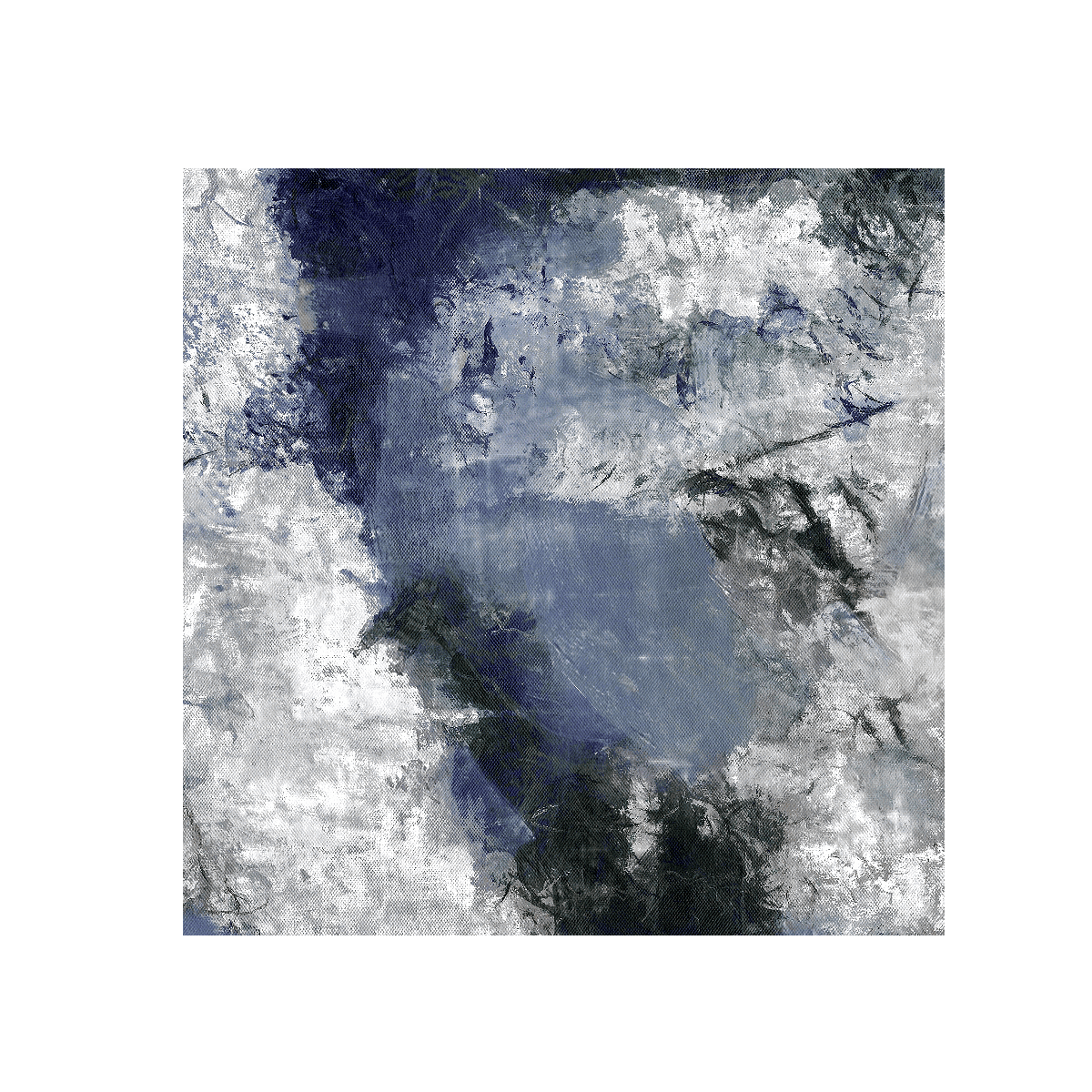 Blue Smoke Yağlı Boya Dokulu TabloYağlı Boya Dokulu Soyut TablolarTablolife