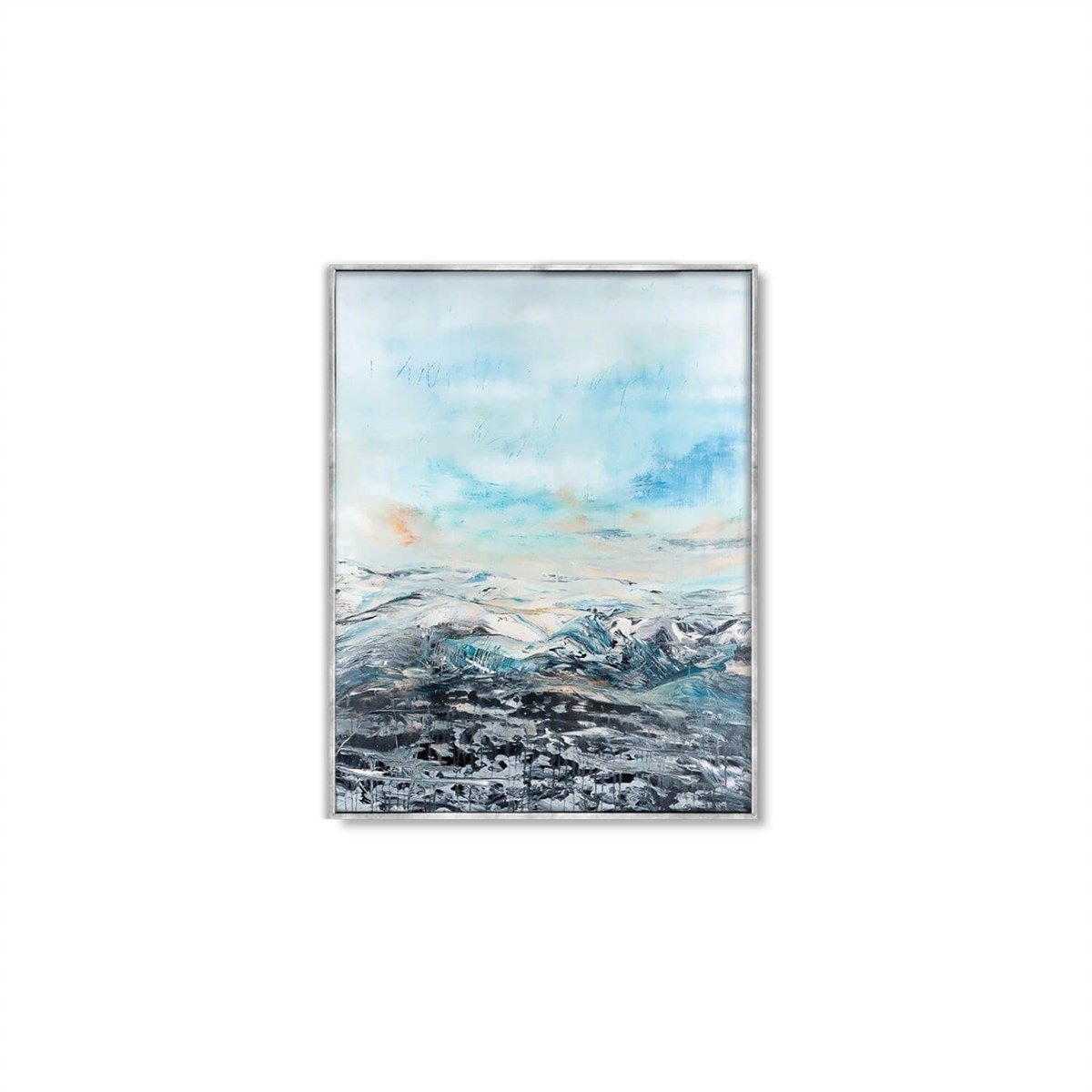 Buzul - Yağlı Boya Dokulu TabloYağlı Boya Dokulu Soyut TablolarTablolife.com