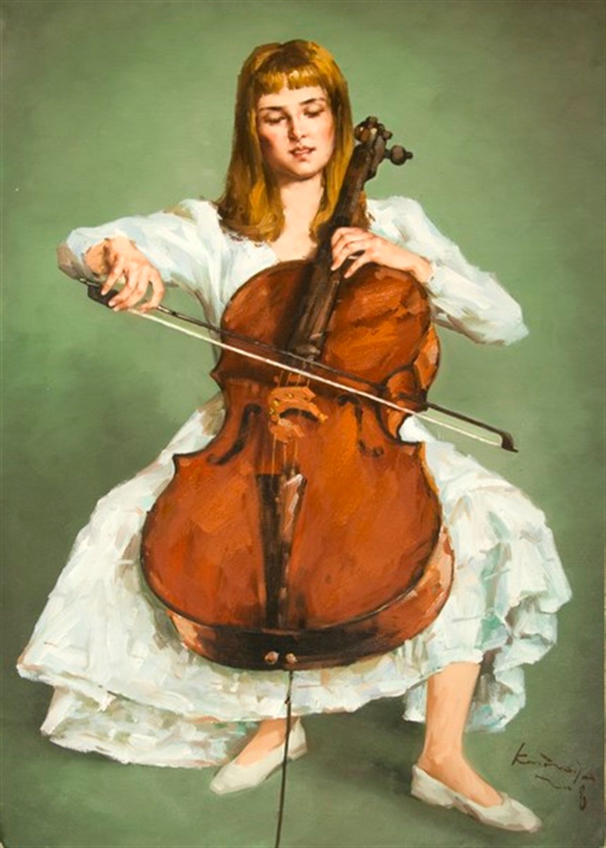 Çellist - Kanvas Tablo