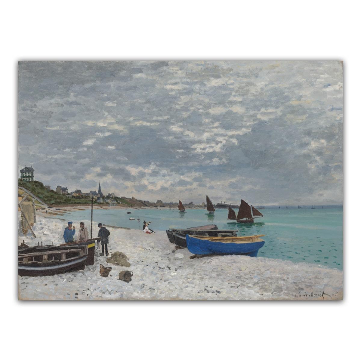 Claude Monet Sainte Adressedeki Plaj Kanvas TabloÜnlü Ressamların TablolarıTablolife