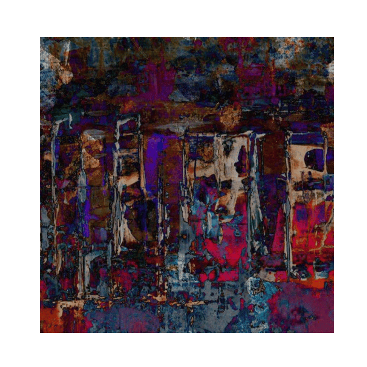 Colorful Dark Yağlı Boya Dokulu TabloYağlı Boya Dokulu Soyut TablolarTablolife