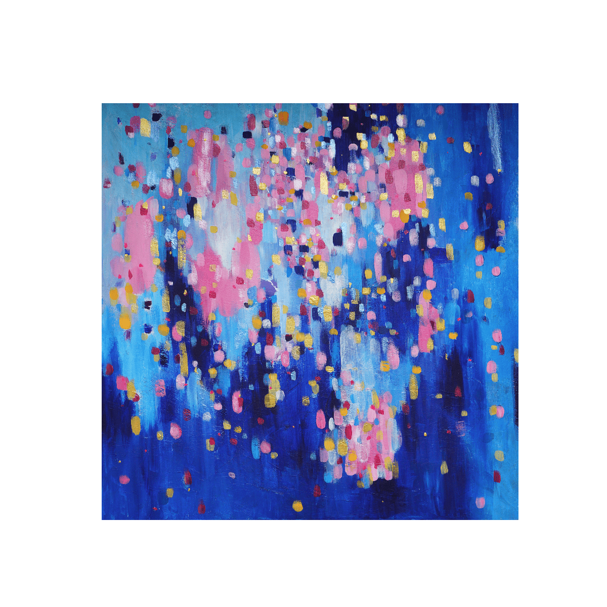 Colorful Drops Yağlı Boya Dokulu TabloYağlı Boya Dokulu Soyut TablolarTablolife