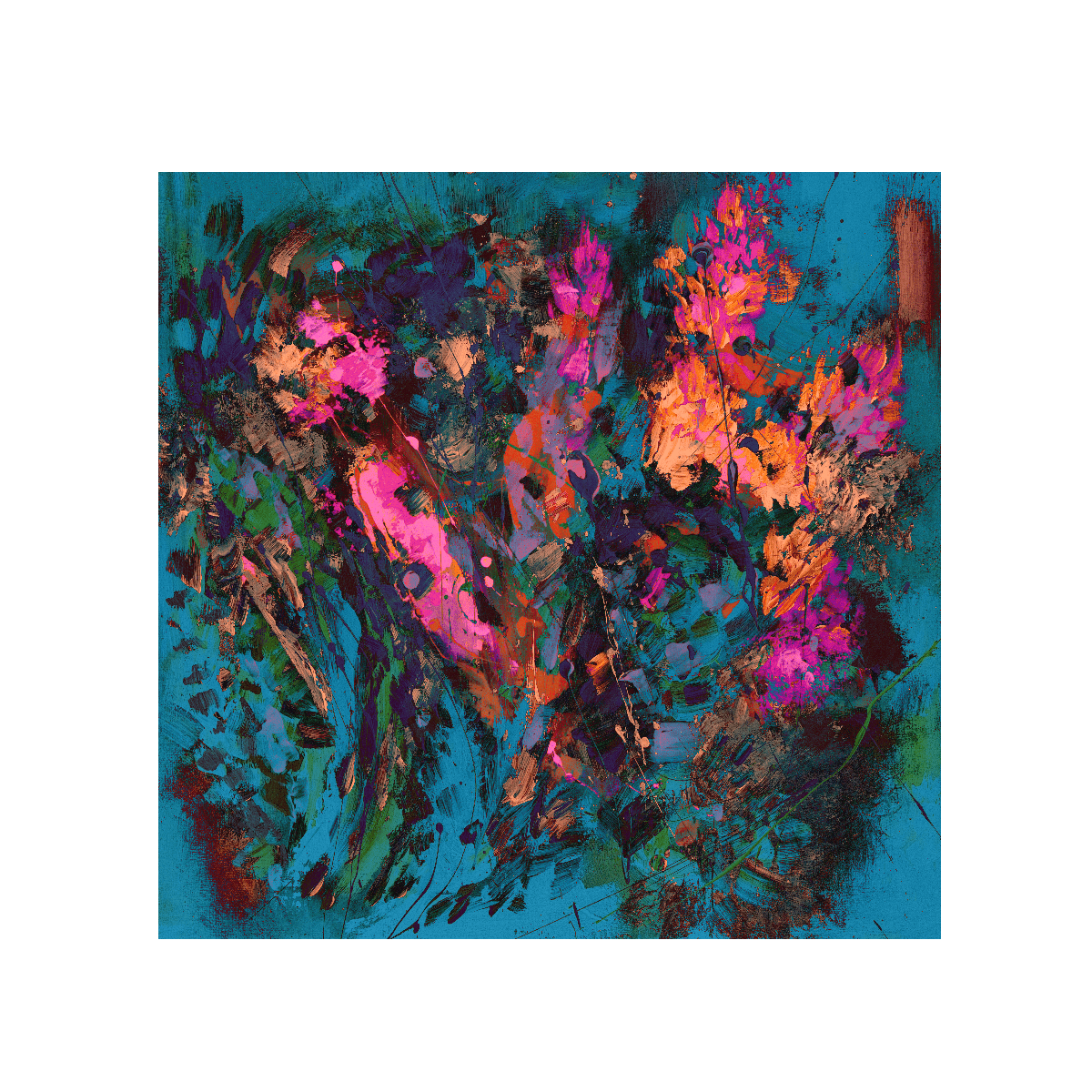 Crazy Colors Yağlı Boya Dokulu TabloYağlı Boya Dokulu Soyut TablolarTablolife