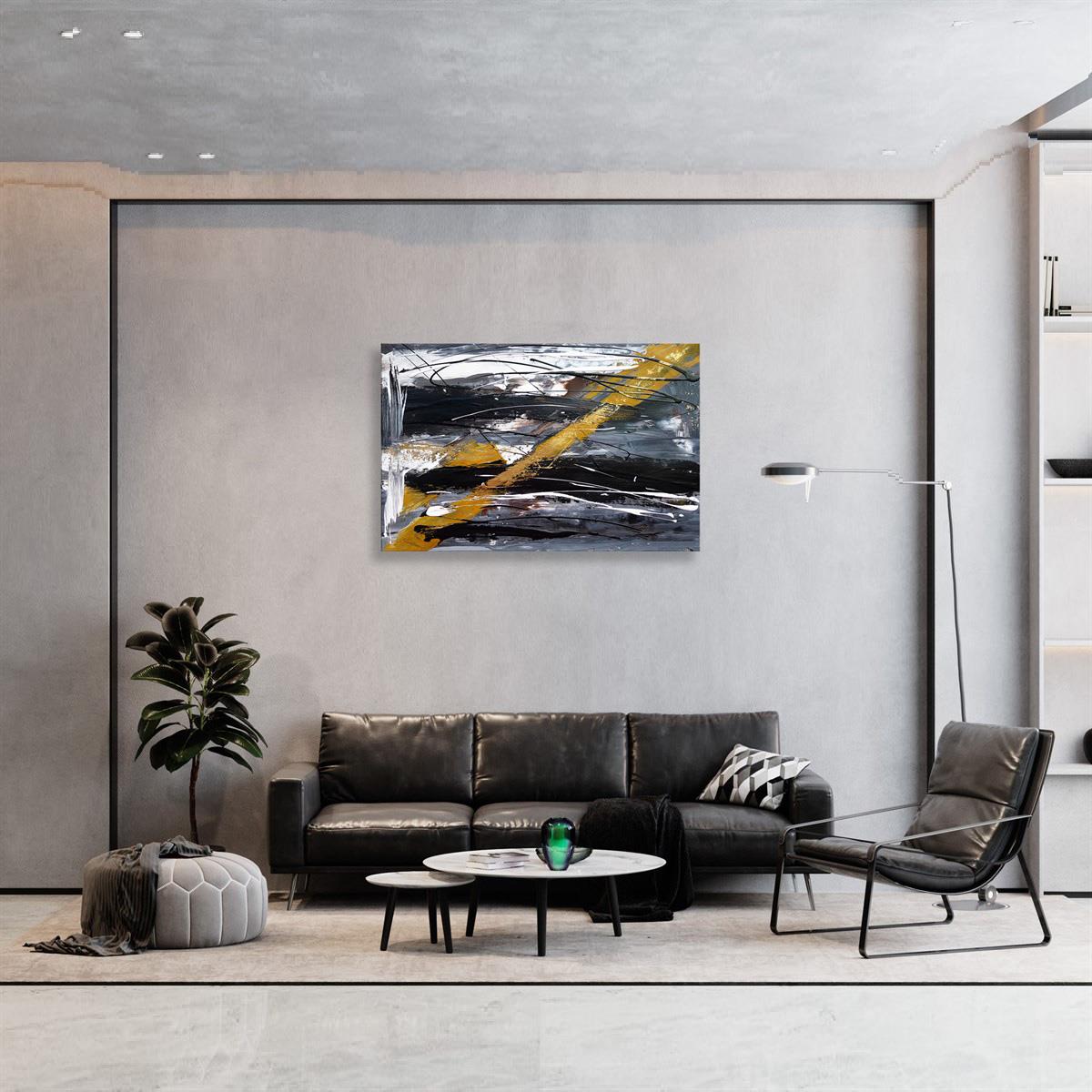 Cross Yağlı Boya Dokulu TabloYağlı Boya Dokulu Soyut TablolarTablolife.com