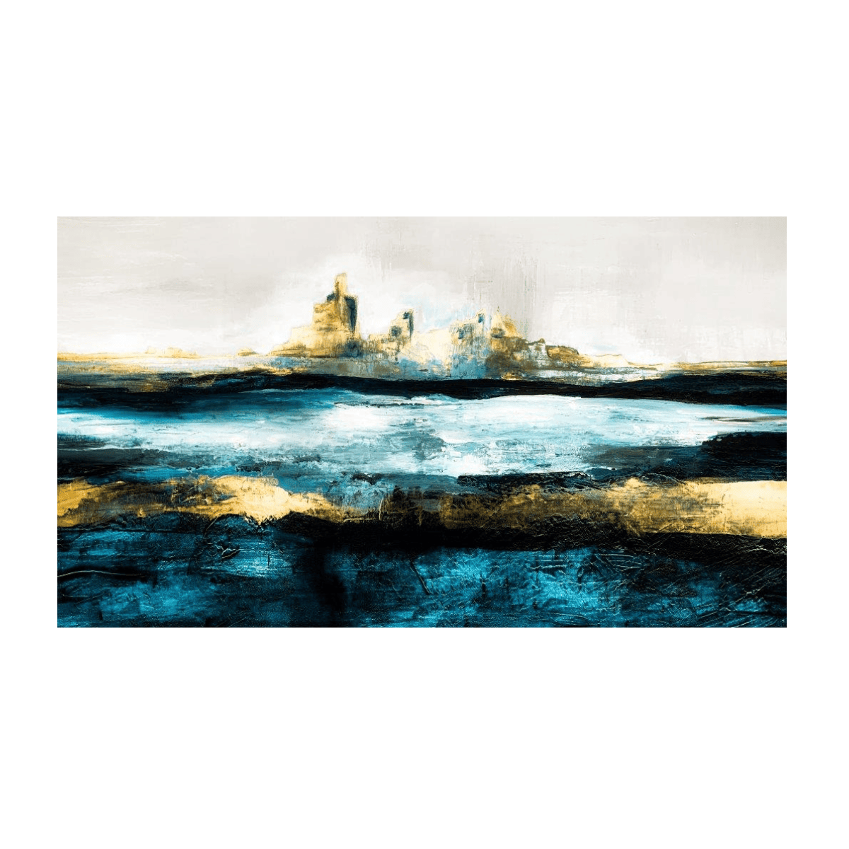 Deep Gold 2 Yağlı Boya Dokulu TabloYağlı Boya Dokulu Soyut TablolarTablolife