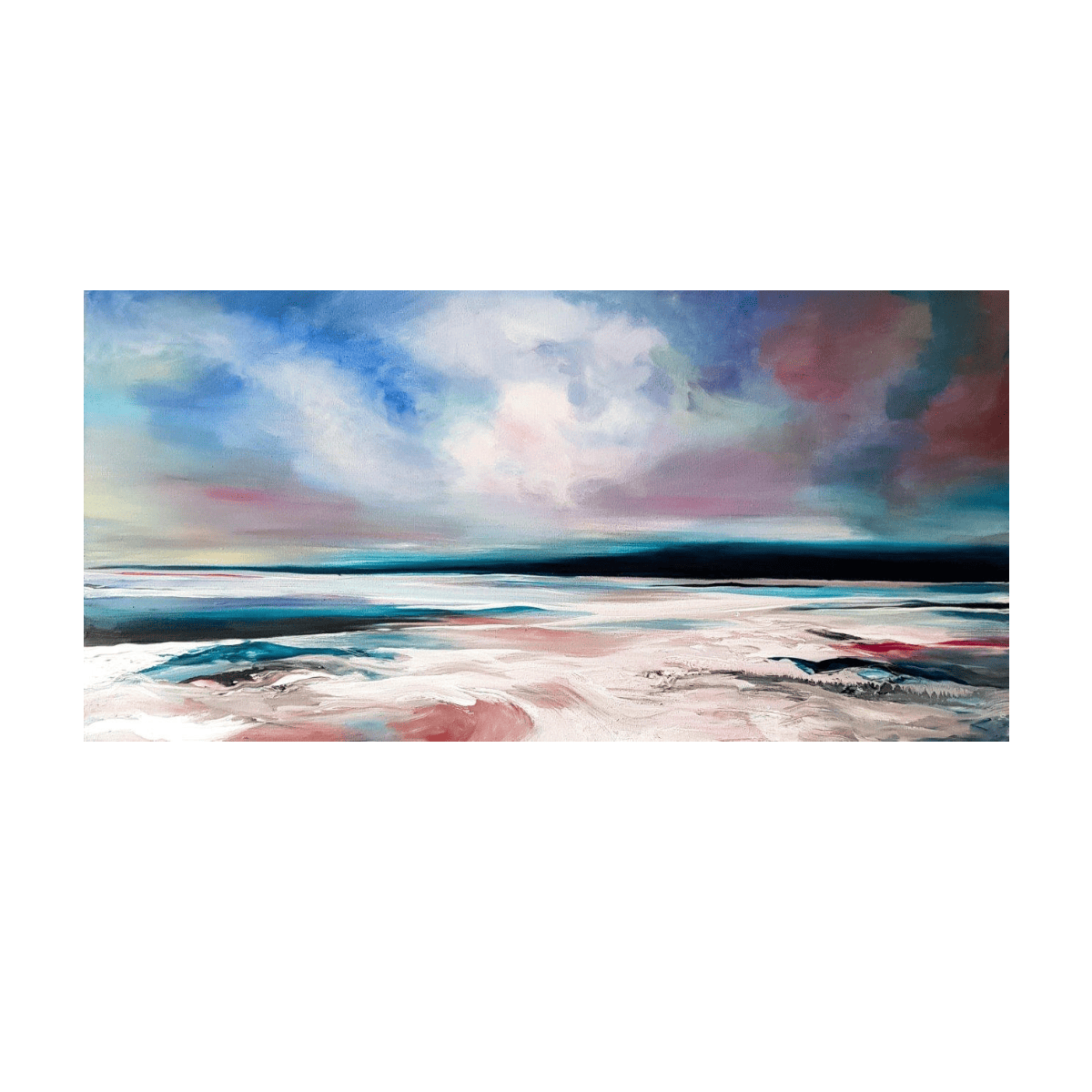 Deep Ocean Yağlı Boya Dokulu TabloYağlı Boya Dokulu Soyut TablolarTablolife