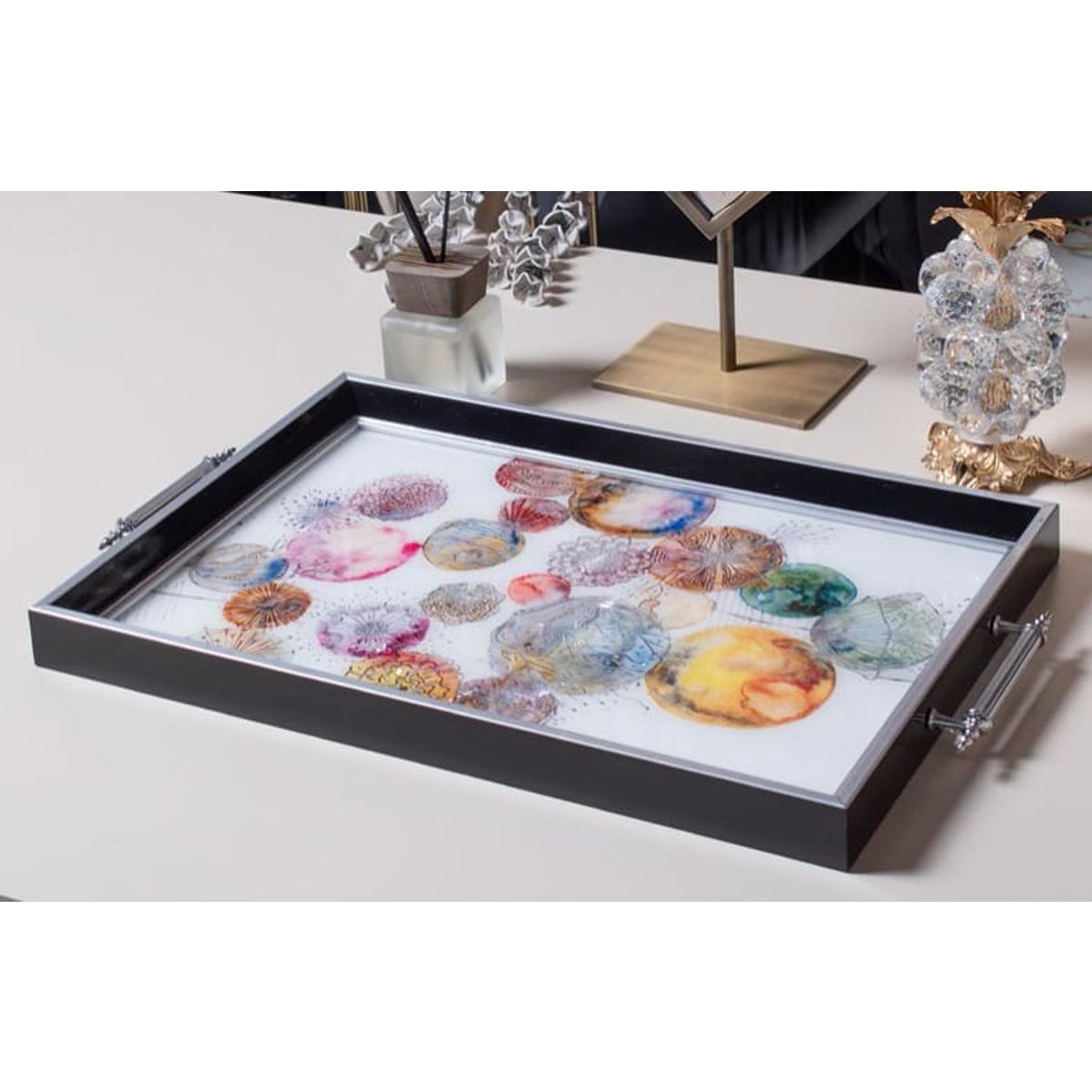 Dekoratif Lüks Sunum Tepsisi JellyfishTepsilerTablolife.com