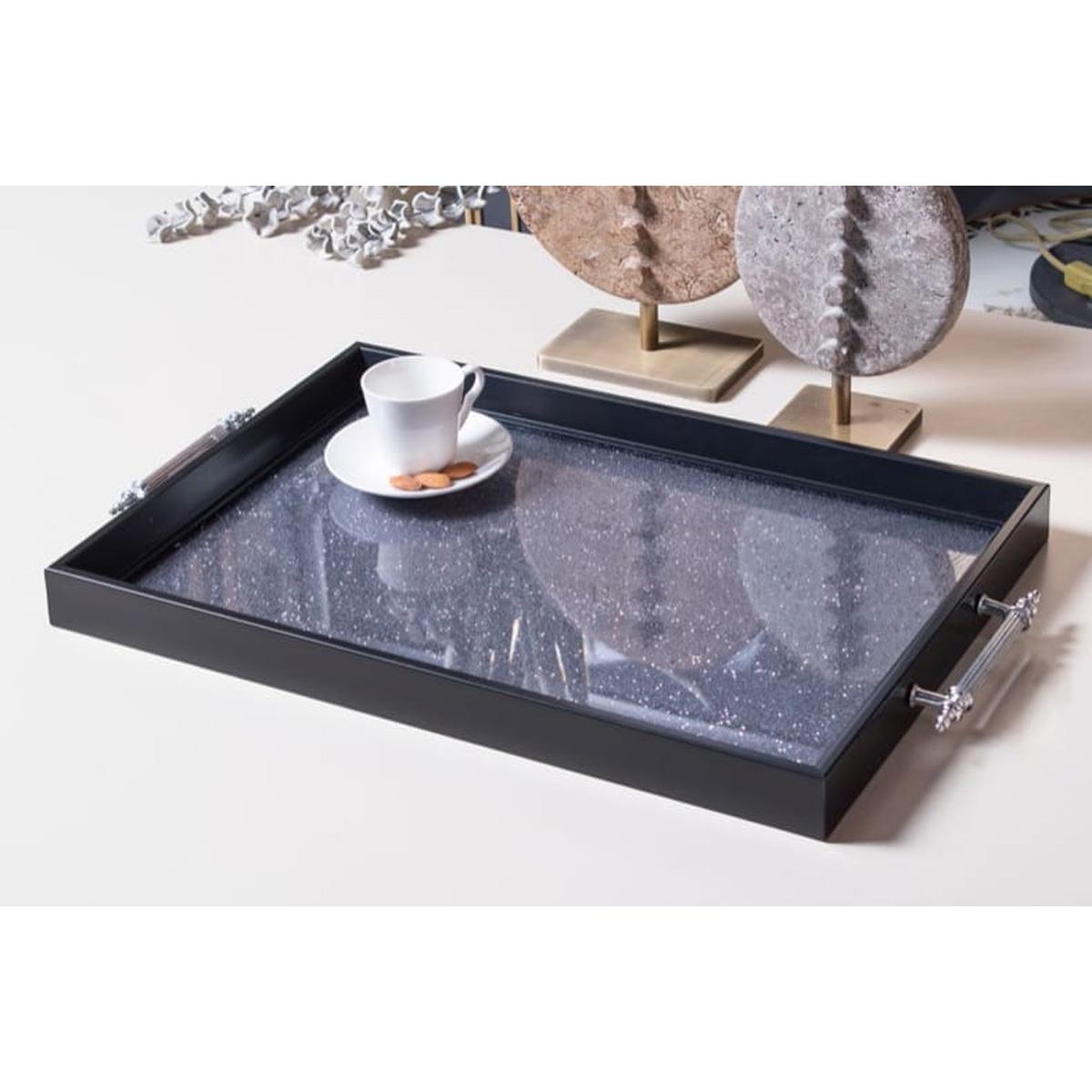 Dekoratif Sunum Tepsisi Gümüş SimliTepsilerTablolife.com