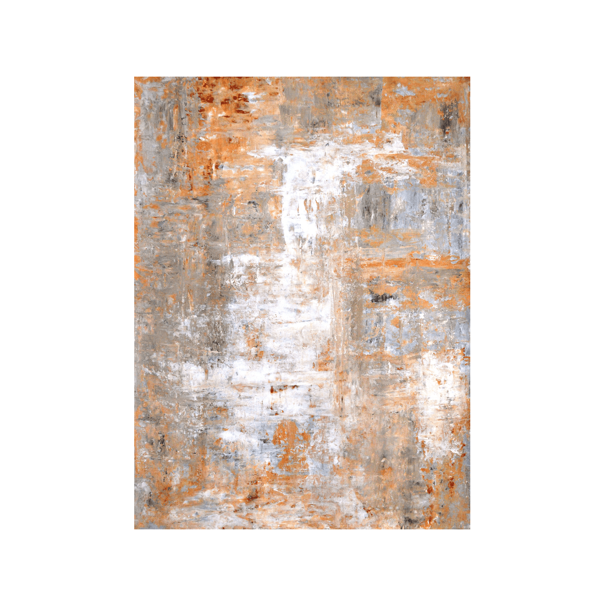 Derindeki Turuncu Yağlı Boya Dokulu TabloYağlı Boya Dokulu Soyut TablolarTablolife