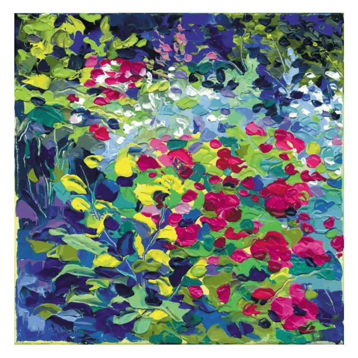 Doğadaki Renk Damlaları Yağlı Boya Dokulu TabloYağlı Boya Dokulu Soyut TablolarTablolife