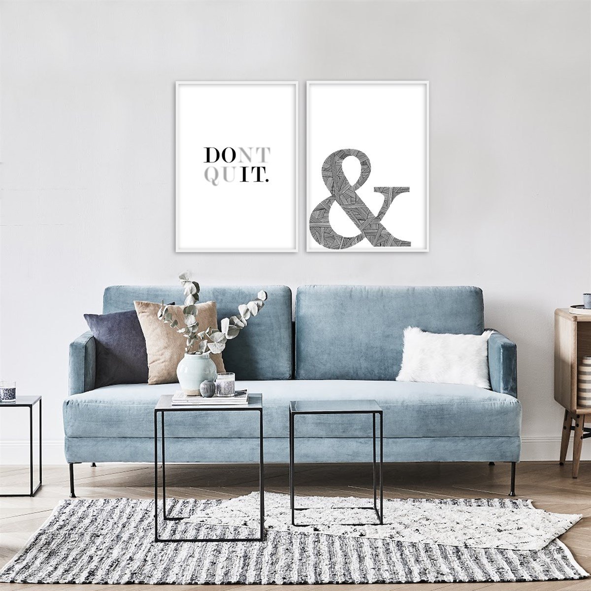 Don't Quit Çerçeveli Poster SetiPosterlerTablolife.com