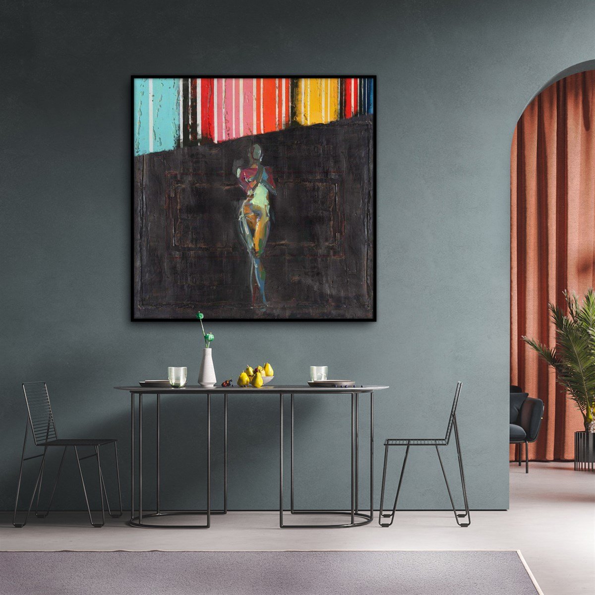 End Of Rainbow - Yağlı Boya Dokulu Tablo