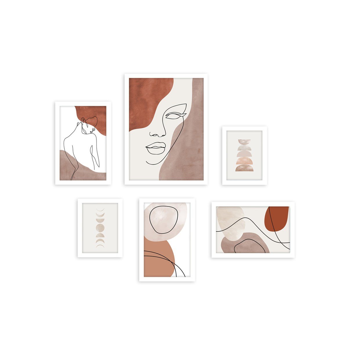 Female Line Çerçeveli Poster SetiPosterlerTablolife.com