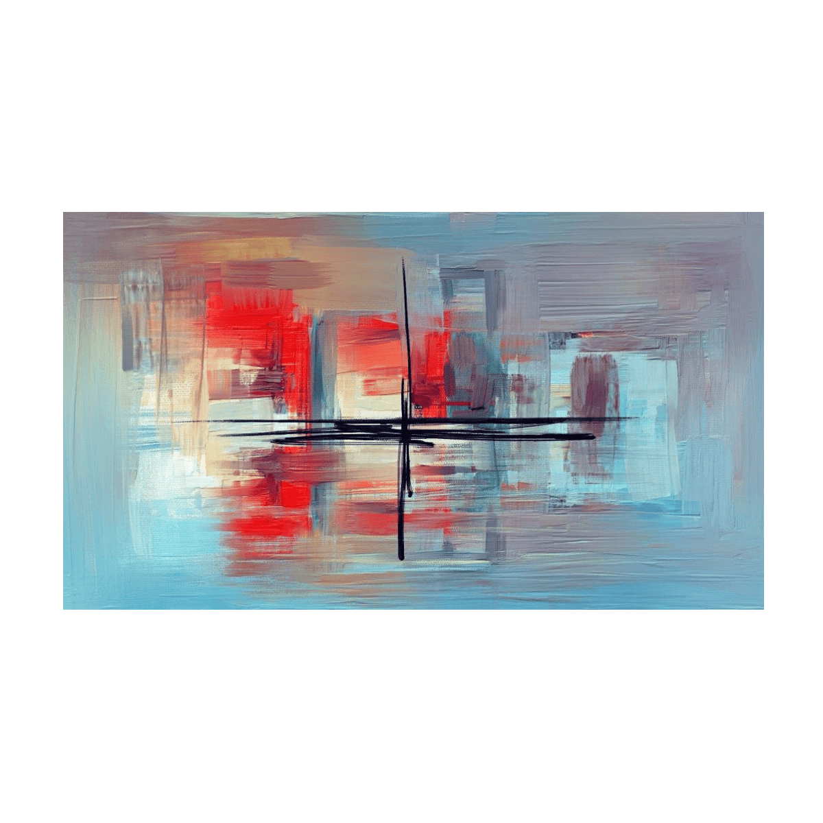 Fine Line Yağlı Boya Dokulu TabloYağlı Boya Dokulu Soyut TablolarTablolife