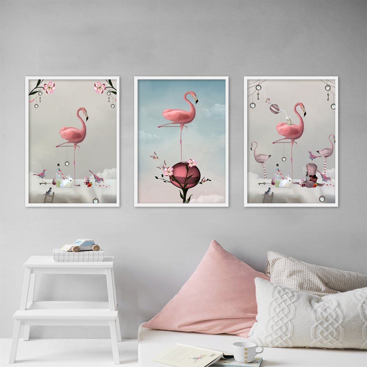 Flamingo Çerçeveli Poster SetiPosterlerTablolife.com