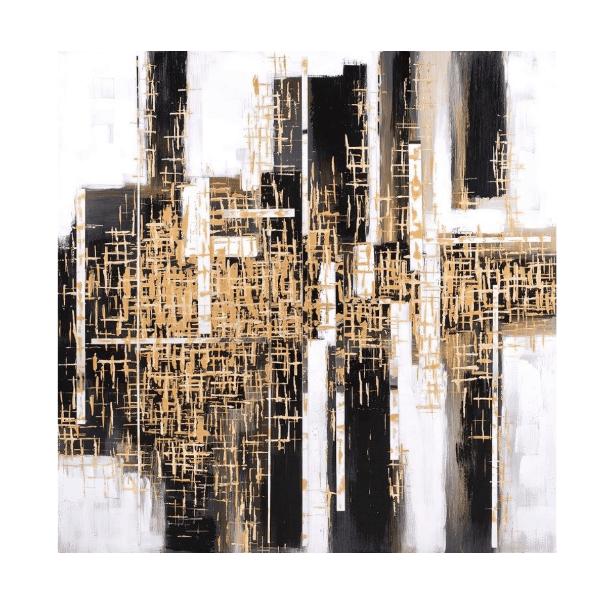 Gilded Cage Yağlı Boya Dokulu TabloYağlı Boya Dokulu Soyut TablolarTablolife