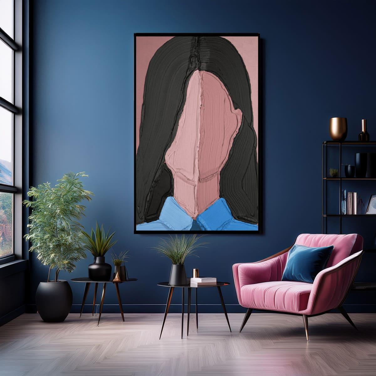 Gizemli Yüz 2 3D Yoğun Yağlı Boya Dokulu Tablo3D Yoğun Yağlı Boya TablolarTablolife