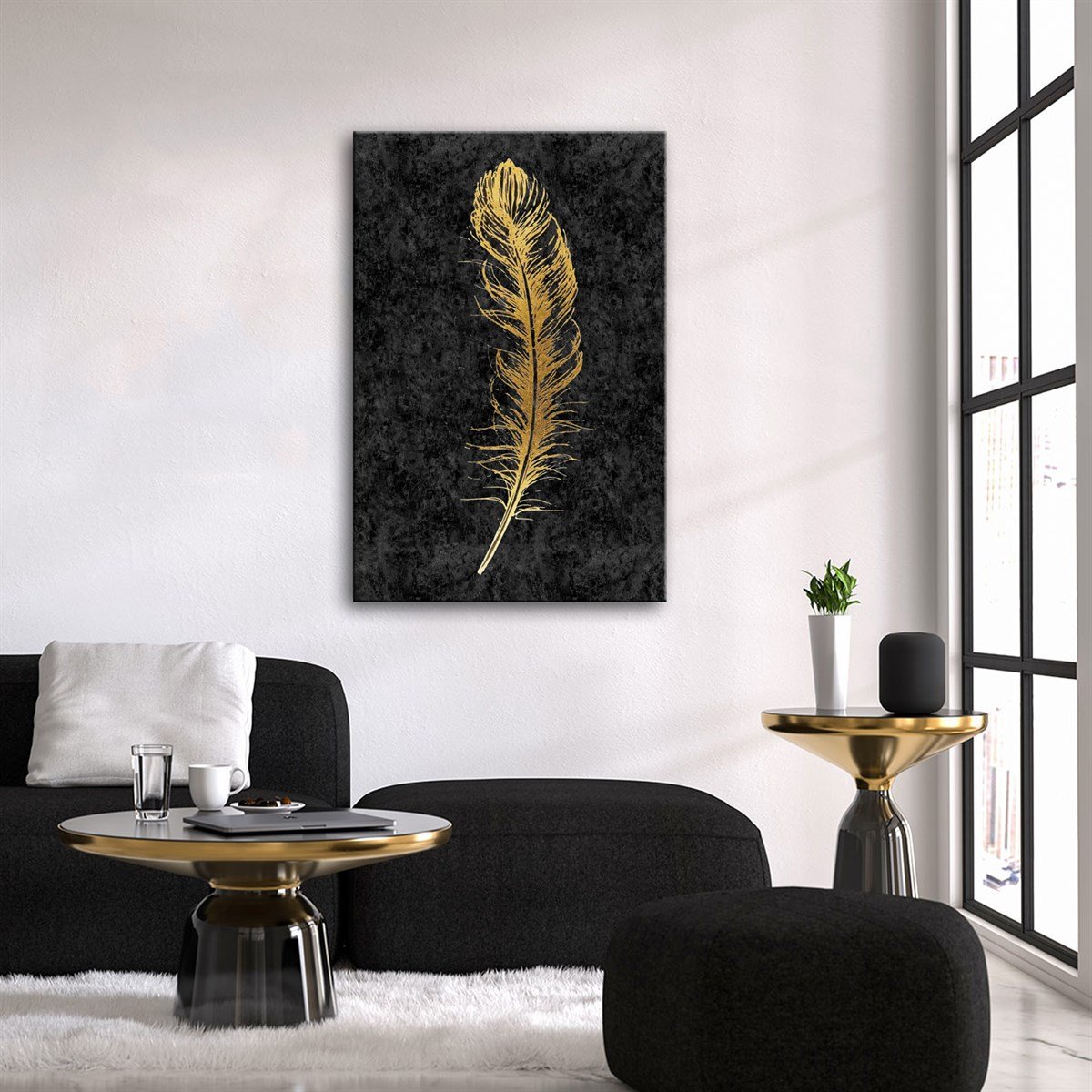 Gold Black Serisi 10 Kanvas TabloObjeTablolife.com