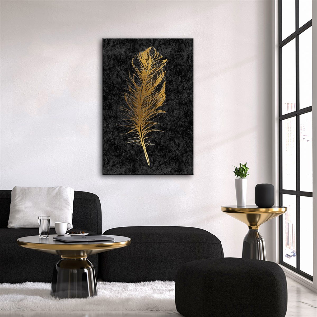 Gold Black Serisi 5 Kanvas TabloObjeTablolife.com