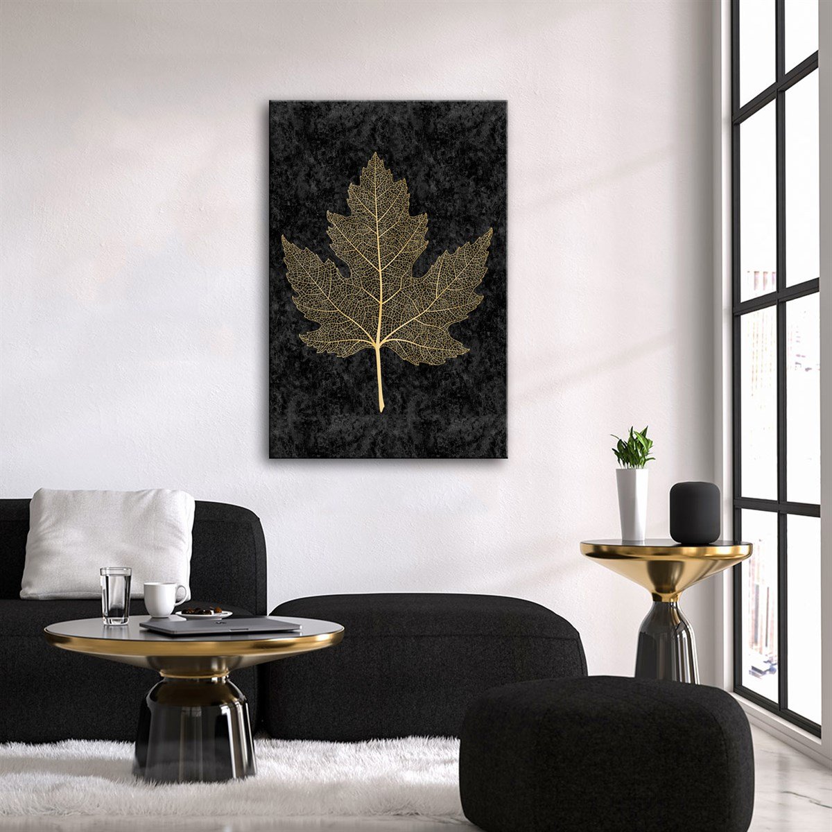 Gold Black Serisi 7 Kanvas TabloObjeTablolife.com