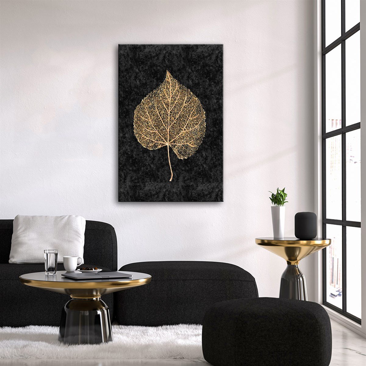 Gold Black Serisi 9 Kanvas TabloObjeTablolife.com