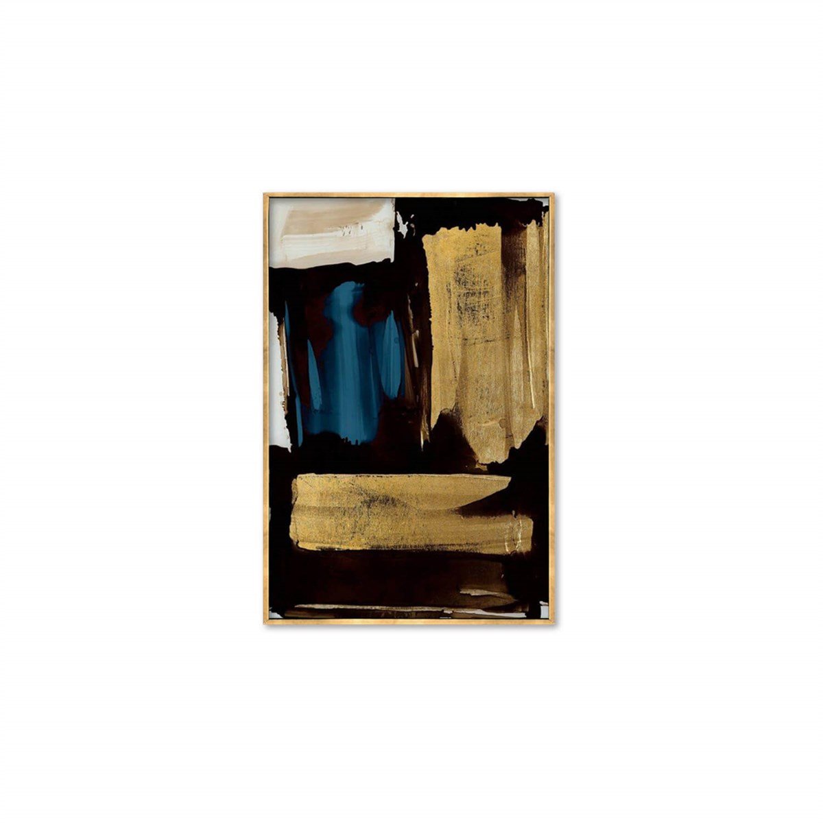 Gold & Black - Yağlı Boya Dokulu TabloYağlı Boya Dokulu Soyut TablolarTablolife.com