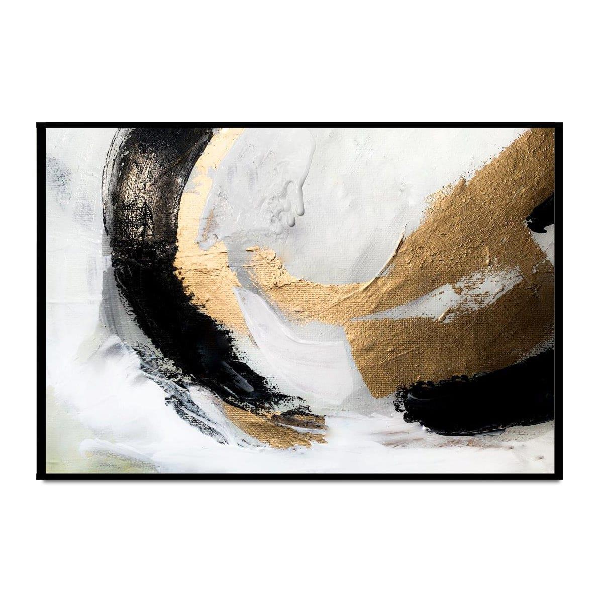 Gold Varaklı Soyut 3 Yağlı Boya Dokulu TabloYağlı Boya Dokulu Soyut TablolarTablolife