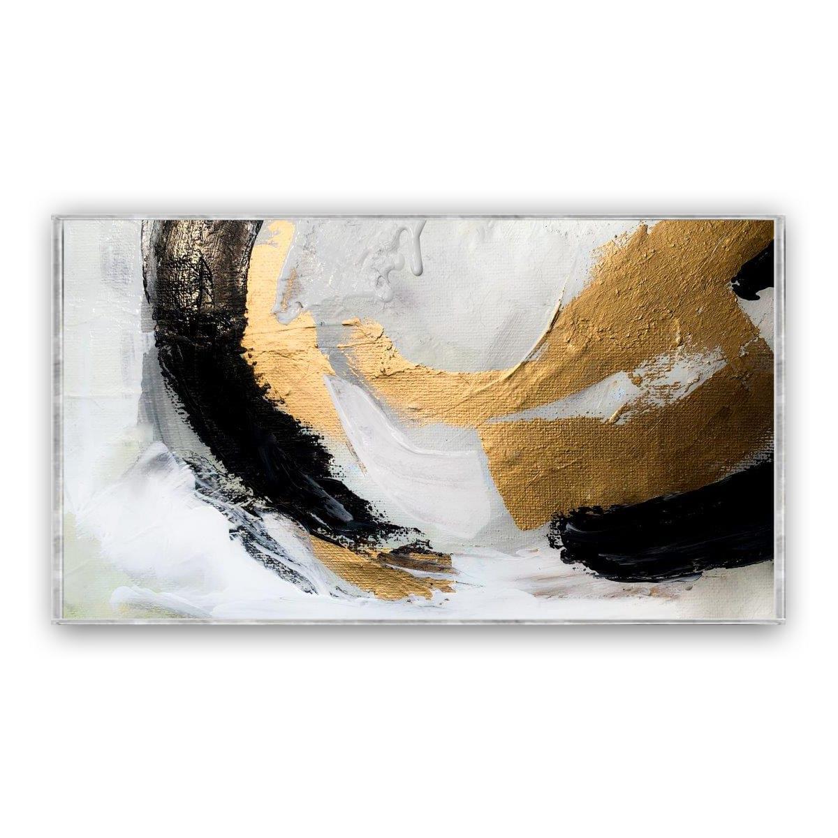 Gold Varaklı Soyut Yağlı Boya Dokulu TabloYağlı Boya Dokulu Soyut TablolarTablolife.com