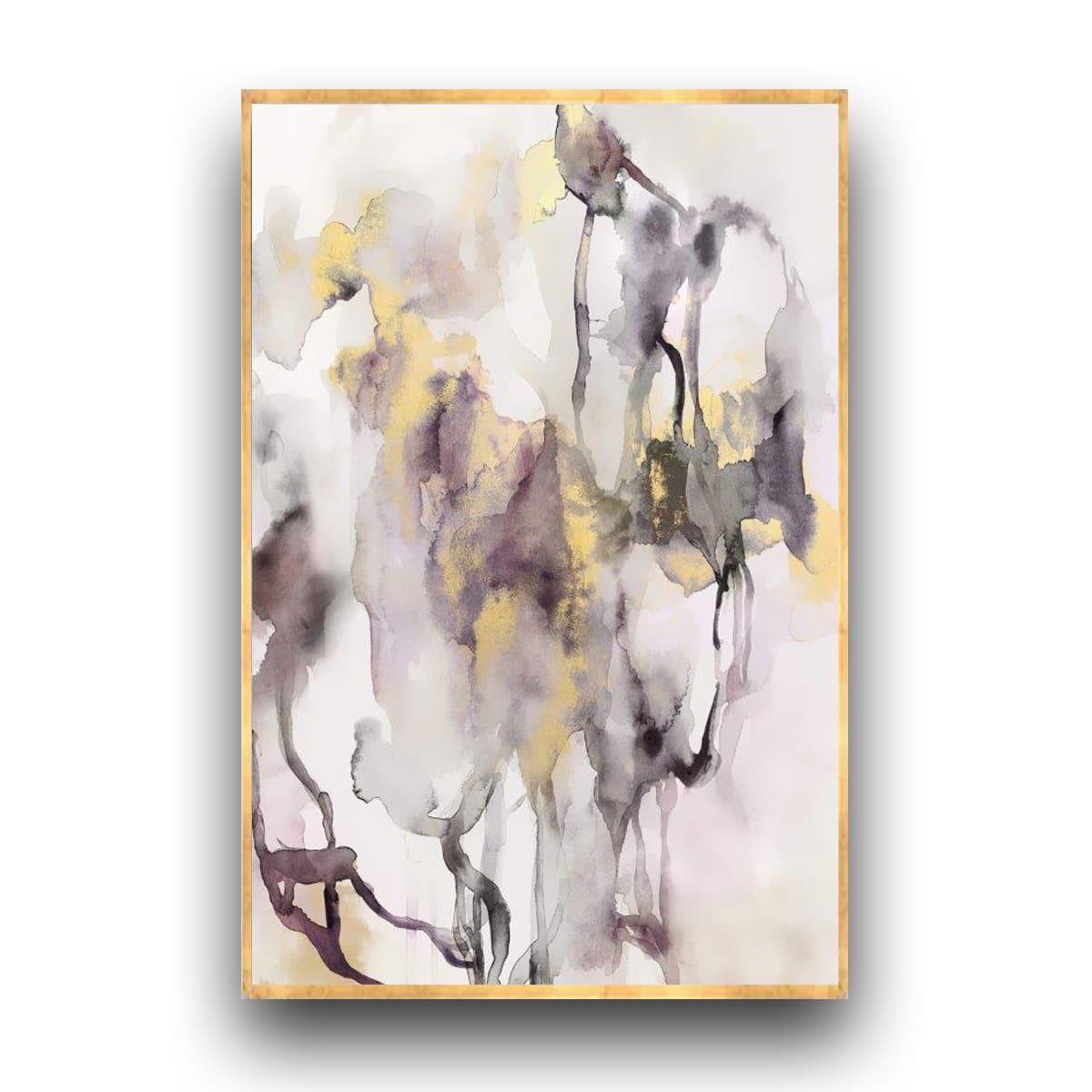 Golden Fog Yağlı Boya Dokulu TabloYağlı Boya Dokulu Soyut TablolarTablolife