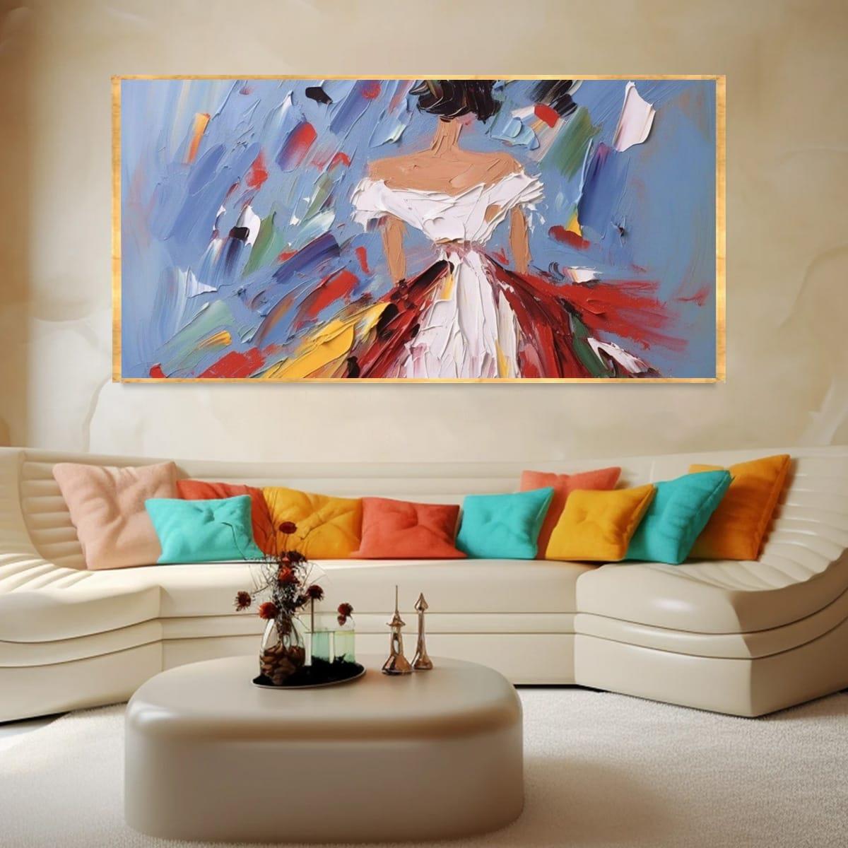 Gölge Kadın 3D Yoğun Yağlı Boya Tablo3D Yoğun Yağlı Boya TablolarTablolife