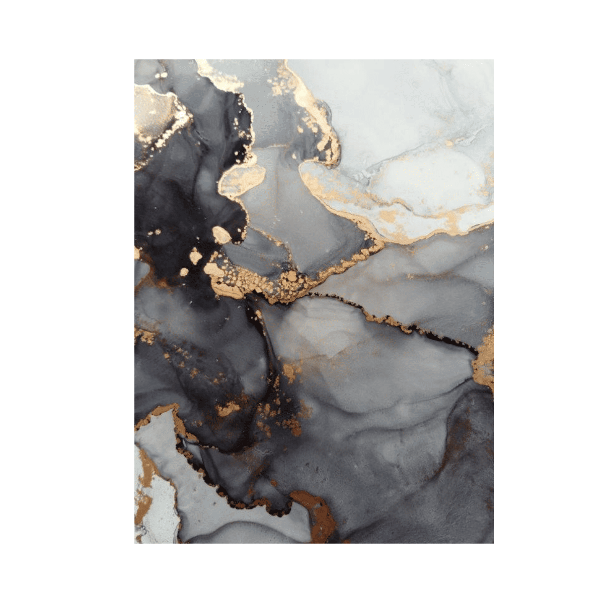 Gray Gold Blurred Yağlı Boya Dokulu TabloYağlı Boya Dokulu Soyut TablolarTablolife