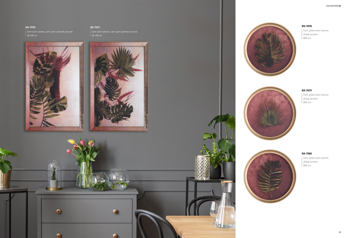 Gül Kurusu - Cam Üzeri İşlemeli Tablo