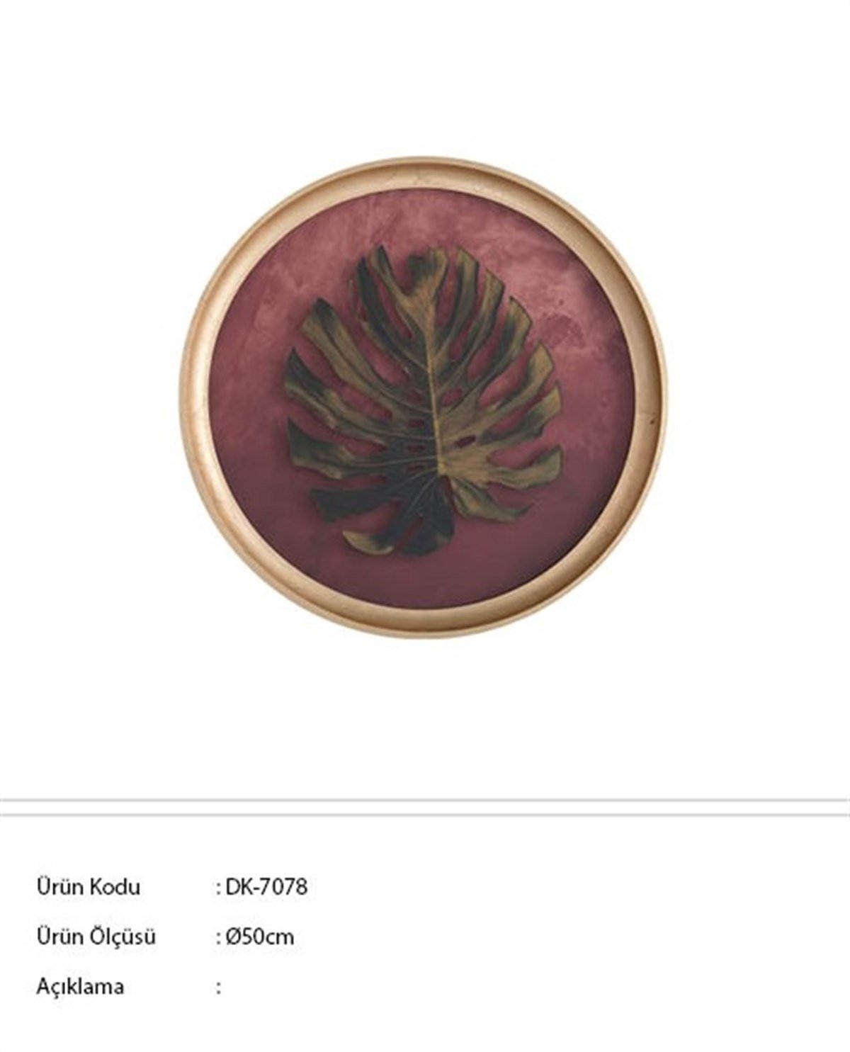 Gül Kurusu - Cam Üzeri İşlemeli Tablo